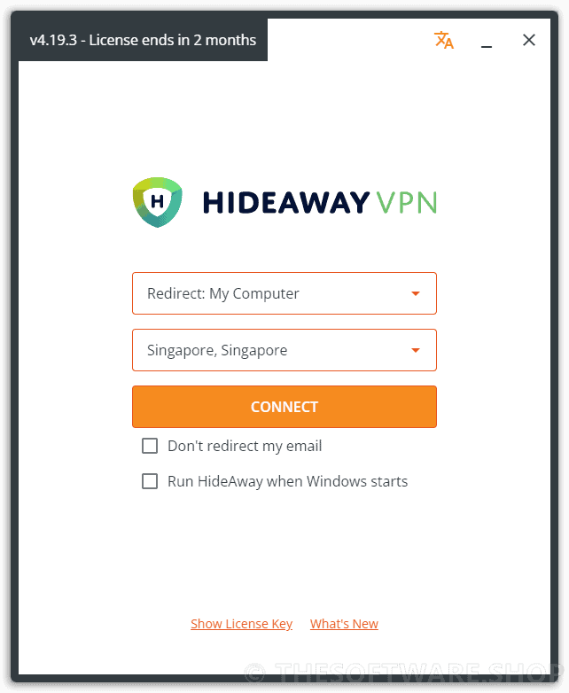 Hideaway VPN Unconnected
