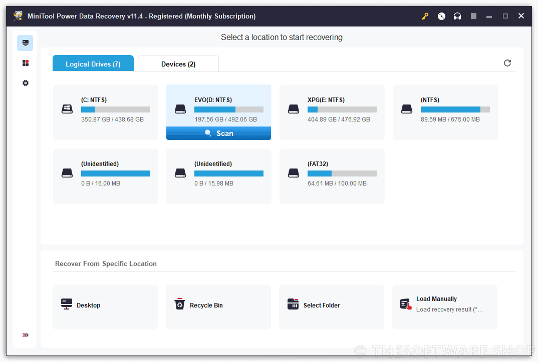 Minitool Power Data Recovery Logical Drives
