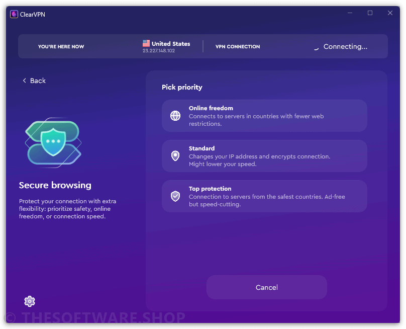 ClearVPN 2 Premium Secure Browsing