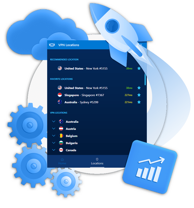 HotBot VPN Premium Windows Locstions