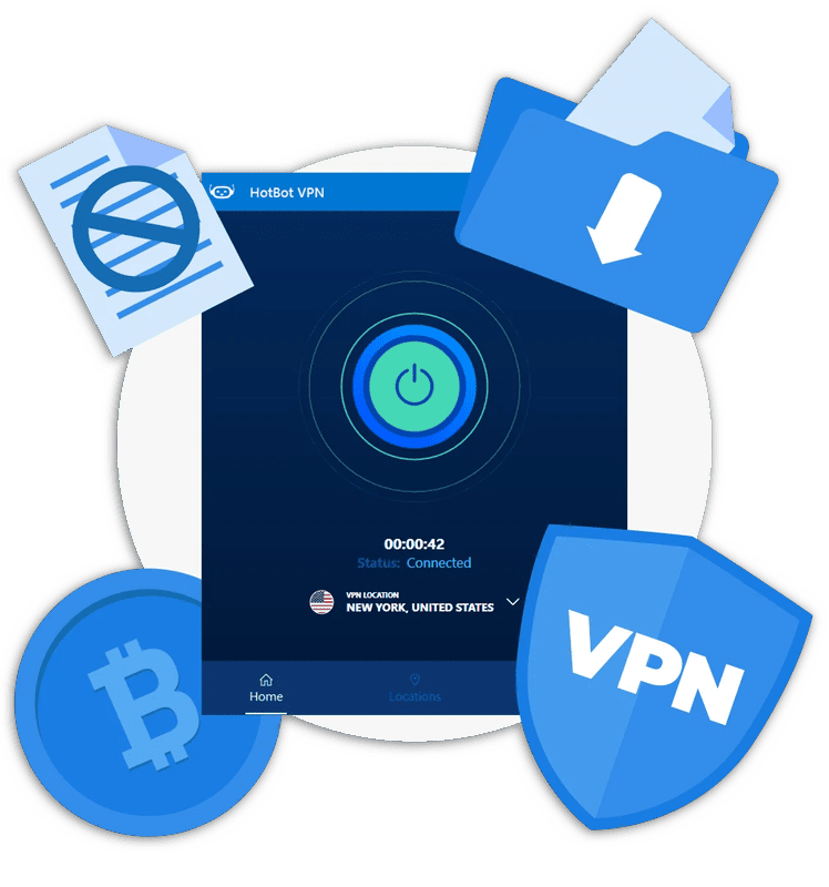 HotBot VPN Premium Windows Main Interface