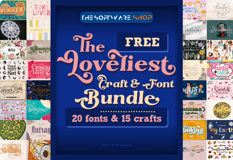 The Loveliest Craft & Font Bundle Discount Sale