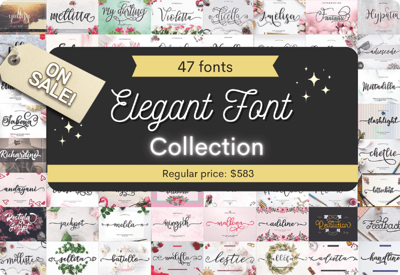 Elegant Font Collection Review Discount Deal Giveaway
