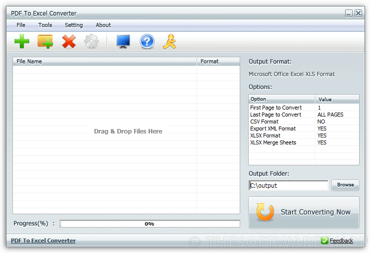 PDF To Excel Converter Screenshot