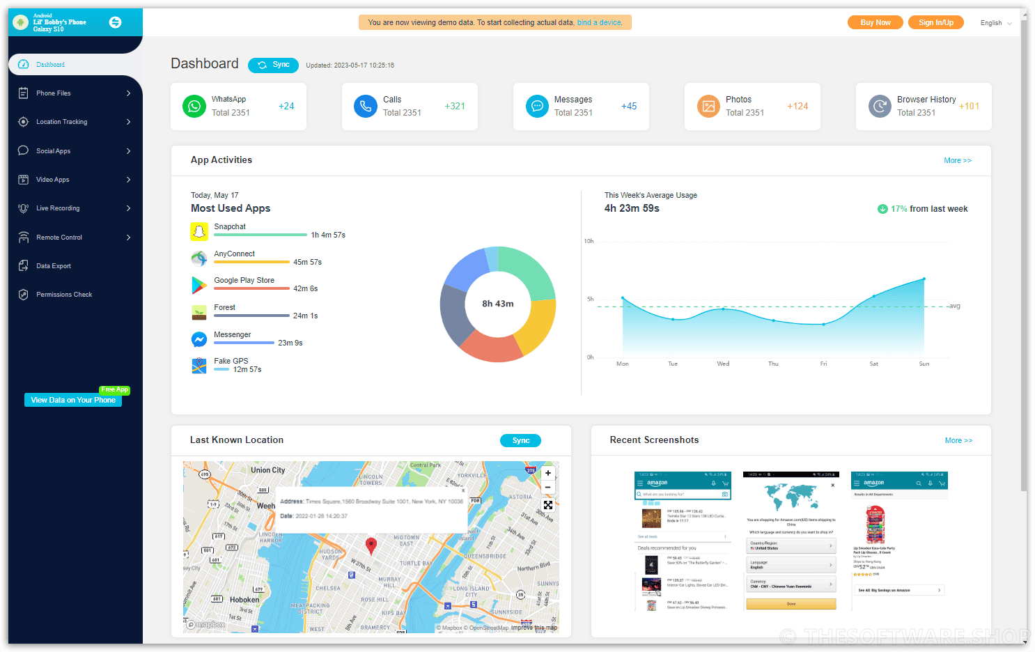 KidsGuard Pro Dashboard