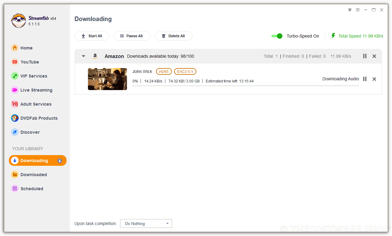 StreamFab Amazon Downloader Downloading