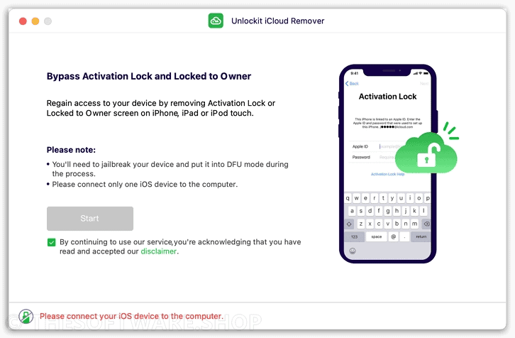 Foneazy Unlockit iCloud Remover Start