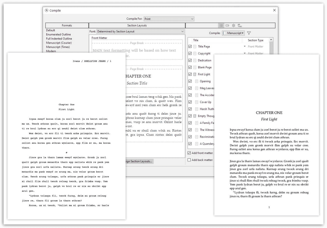 Scrivener Compile
