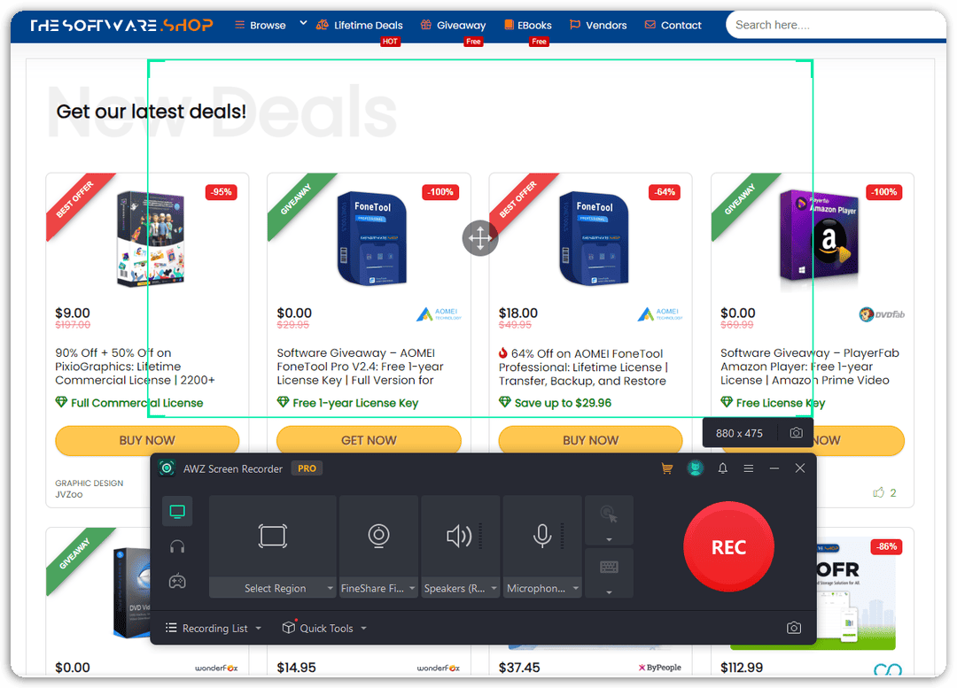 AWZ Screen Recorder Pro Screenshot
