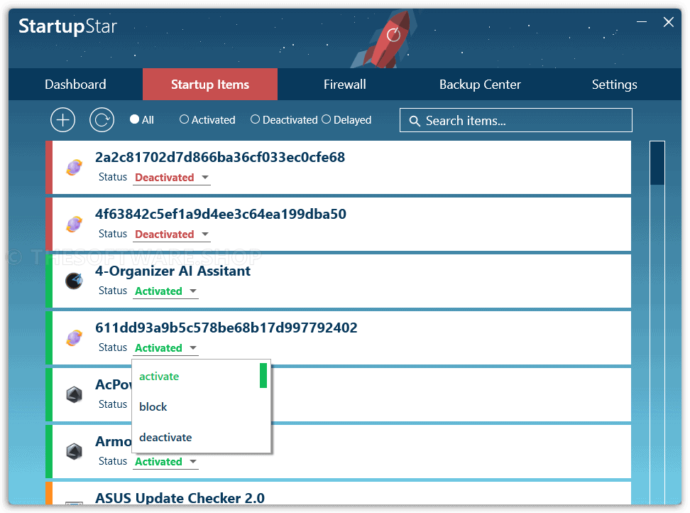 Abelssoft StartupStar 2023 Startup Items