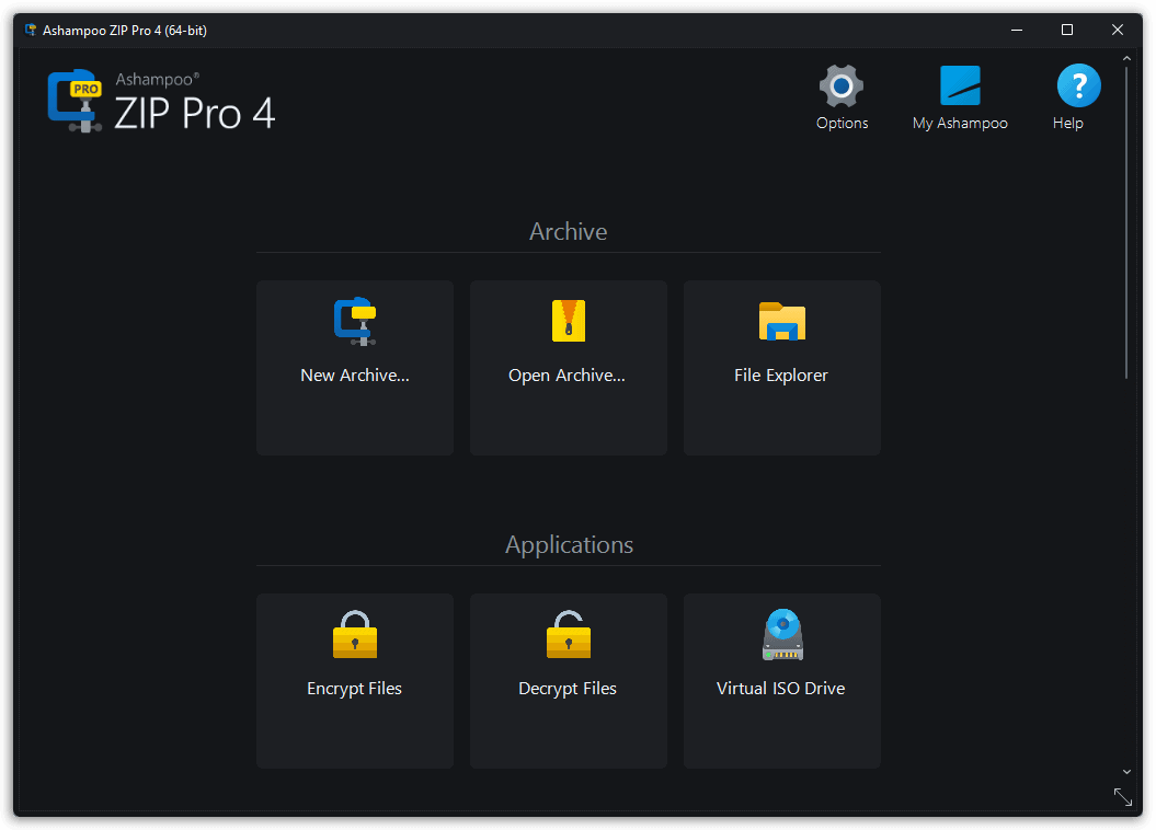 Ashampoo ZIP Pro 4 Screenshot