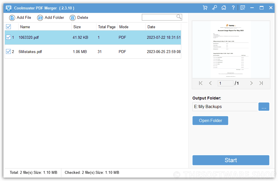 Coolmuster PDF Merger Added Files