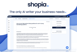 Shopia AI Writing Software review lifetime deal