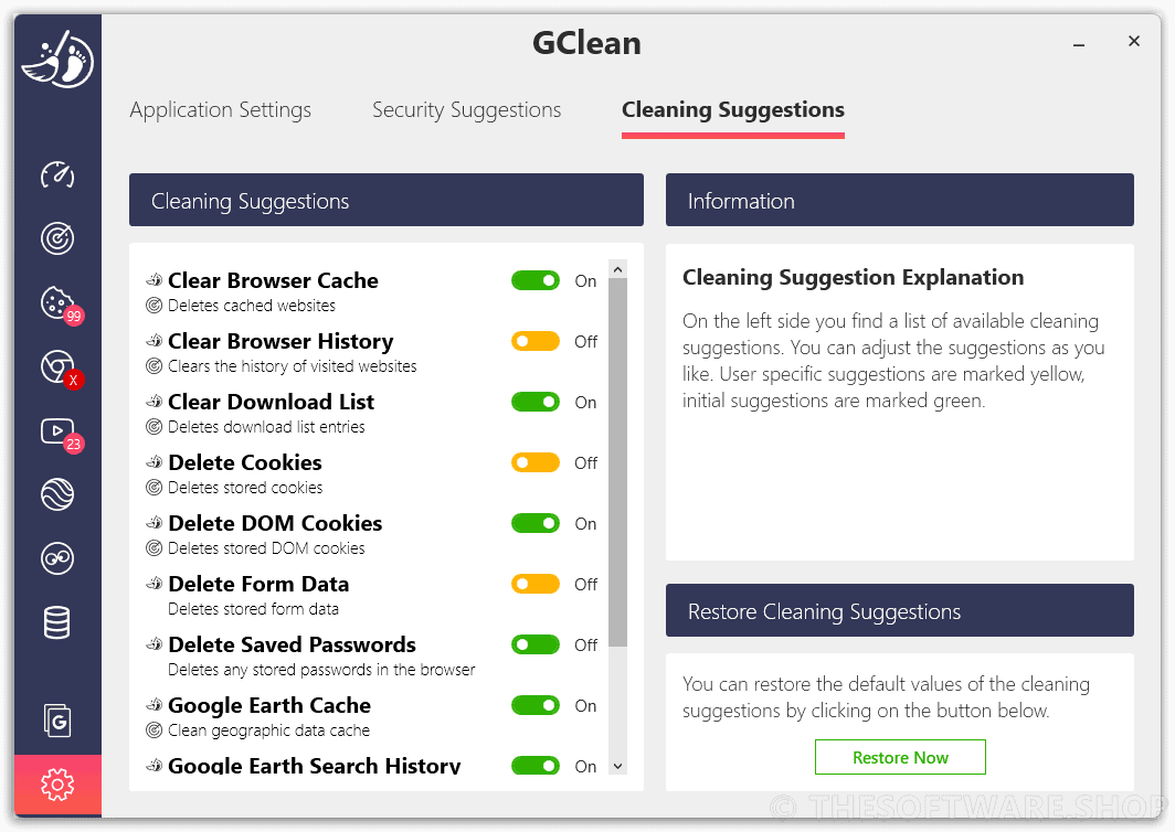 Abelssoft GClean - Cleaning Suggestions