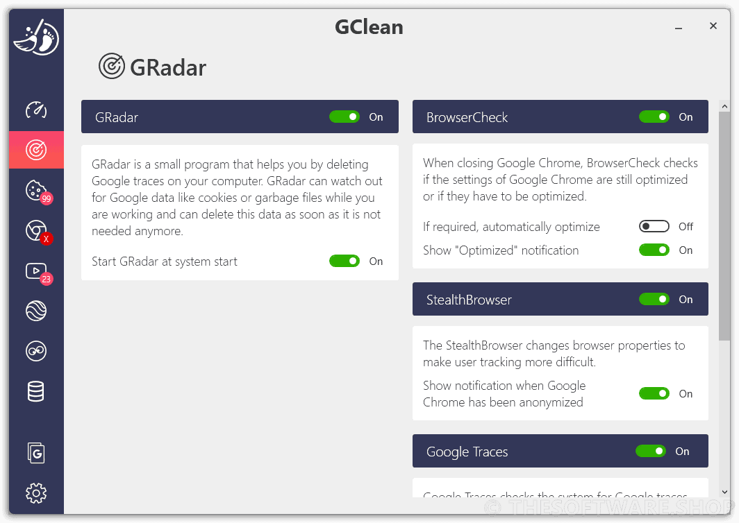 Abelssoft GClean - GRadar