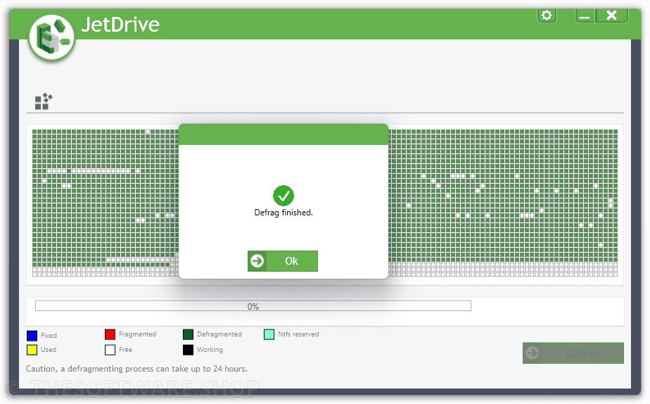 Abelssoft JetDrive Defrag Finished