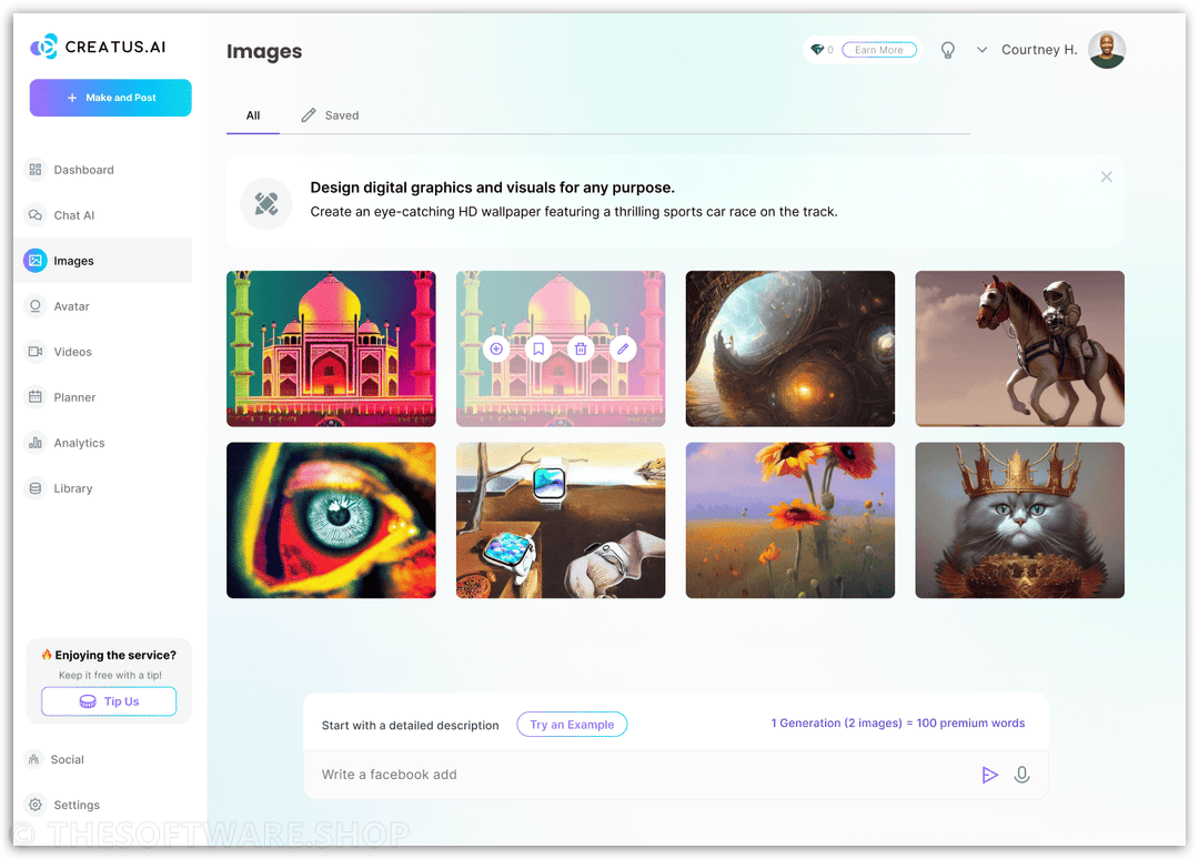 Creatus AI Image Generator