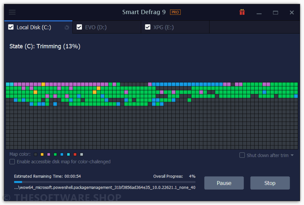 IObit Smart Defrag Pro - Processing