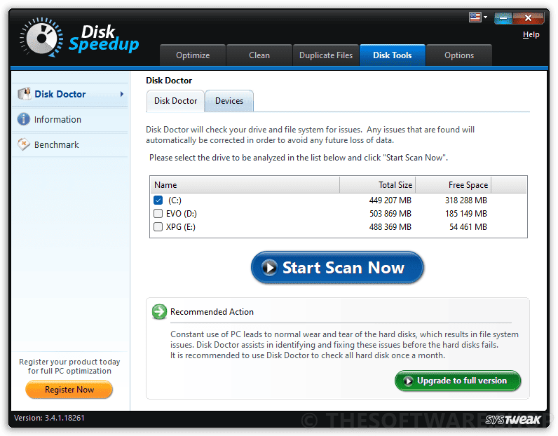 Systweak Disk Speedup Disk Doctor