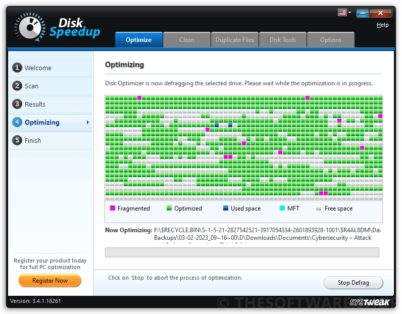 Systweak Disk Speedup Optimize Disk Optimizing