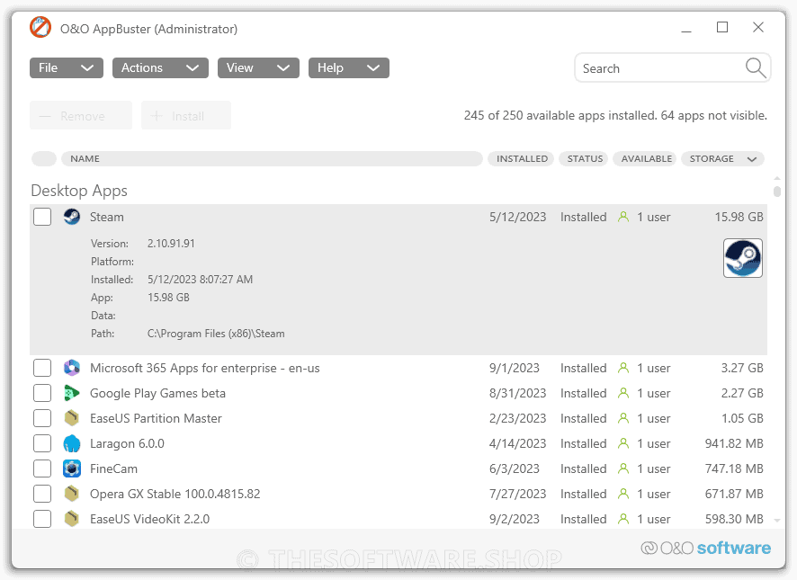 O&O Defrag 27 Professional - AppBuster