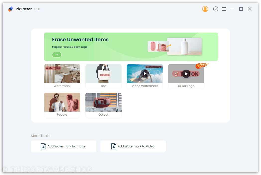 PixErase Pro Main Interface Screenshot