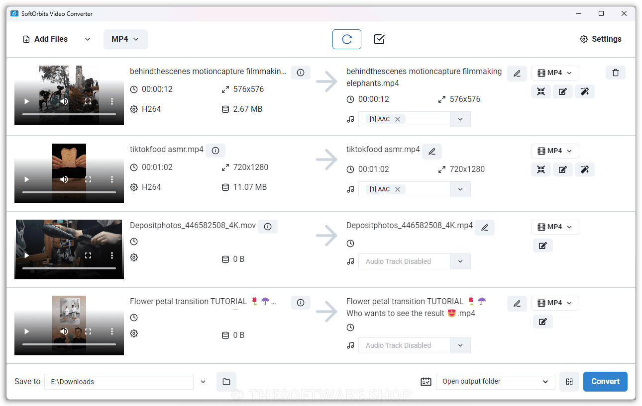 SoftOrbits Video Converter Added Videos
