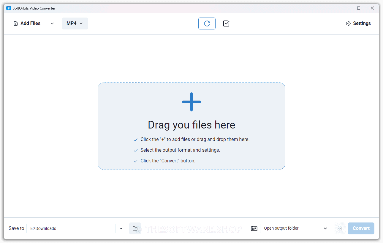 SoftOrbits Video Converter Interface