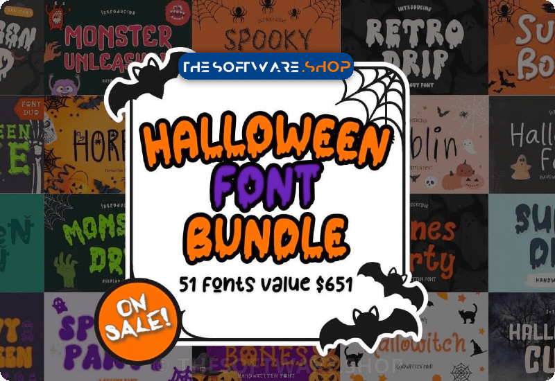 Creative Fabrica Halloween Font Bundle Discount Sale