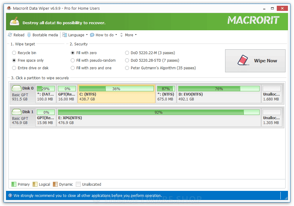 Macrorit Data Wiper Pro Screenshot
