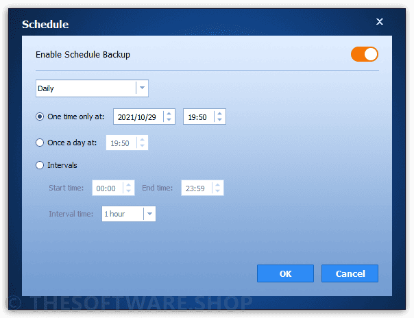 AOMEI OneKey Recovery Professional Schedule