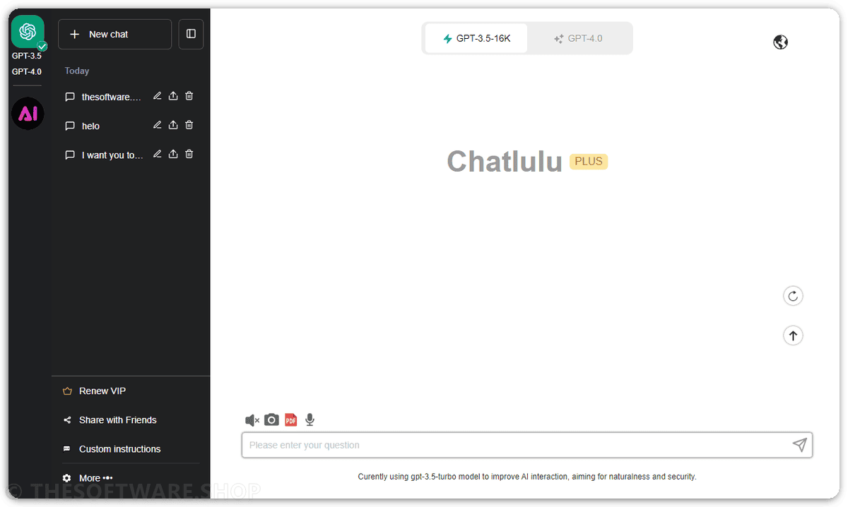 Chatlulu Plus VIP Interface