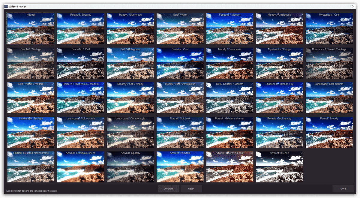 EMOTION projects Professional - Filters