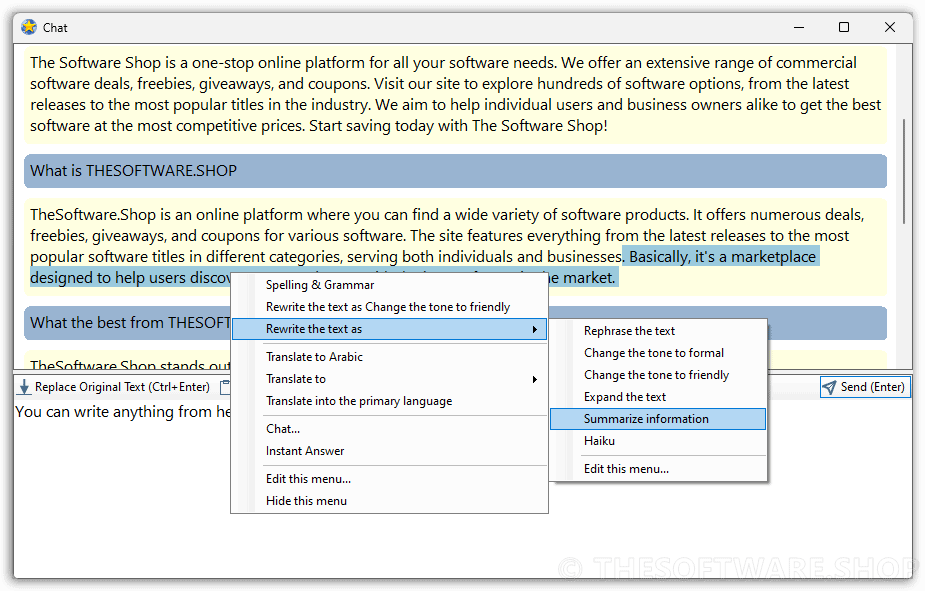 GPT Tools Chat Screenshot