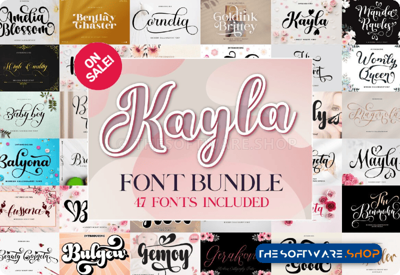 Kayla Font Bundle Discount Sale Download