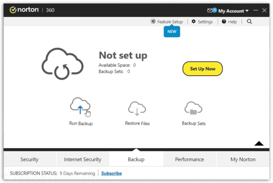 Norton 360 Deluxe Backup