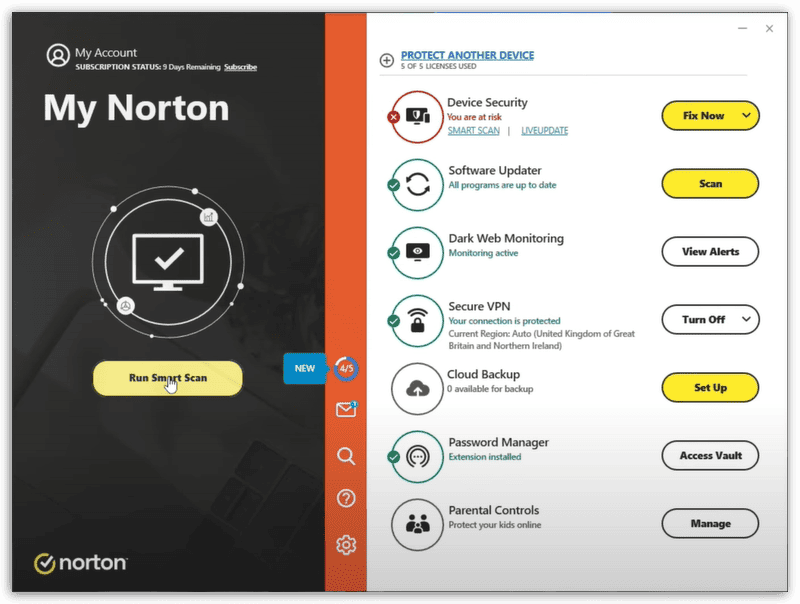 Norton 360 Deluxe Screenshot