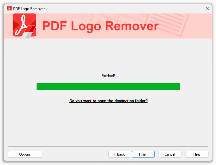 SoftOrbits PDF Logo Remover Finished