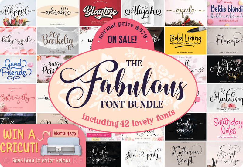 The Fabulous Font Bundle Discount Sale Download