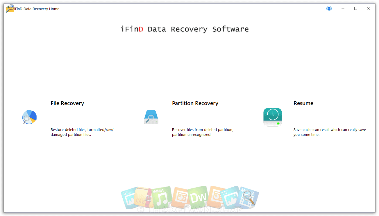 iFinD Data Recovery Main Interface