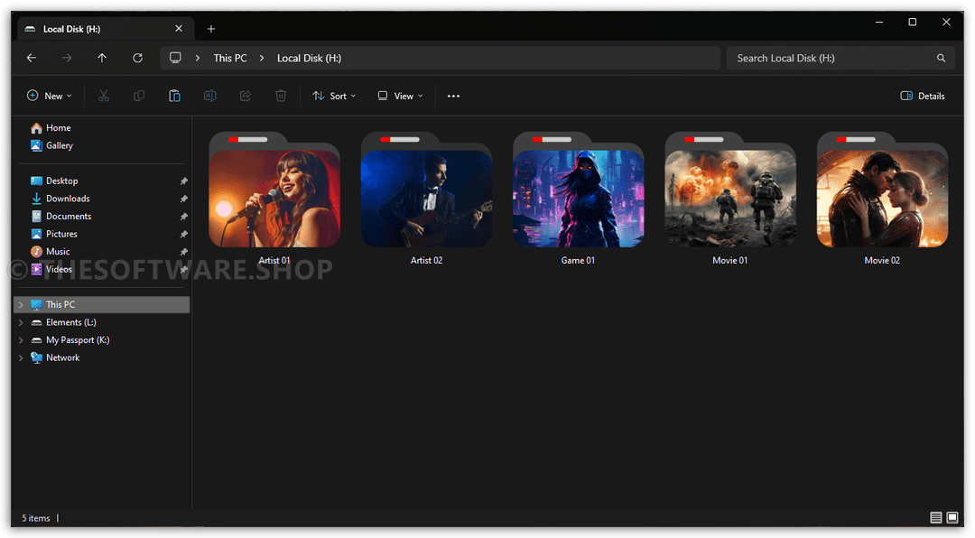 MG Folder Icon PRO Explorer Sample