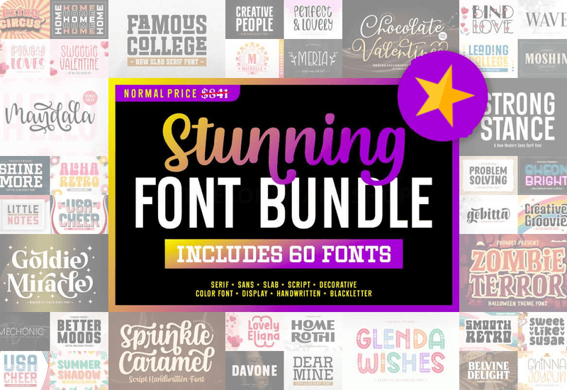 Stunning Font Bundle Sale Download