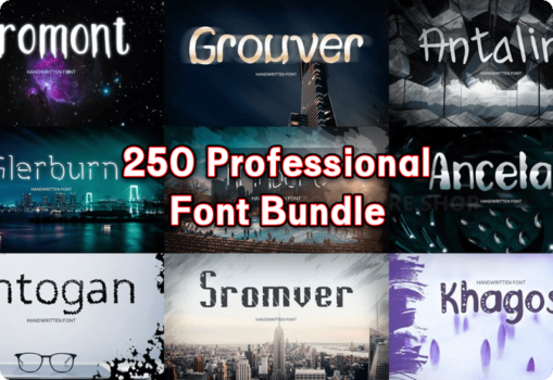 Eldamar 250 Professional Font Bundle