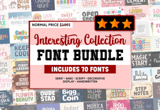 Interesting Collection Font Bundle Discount Sale