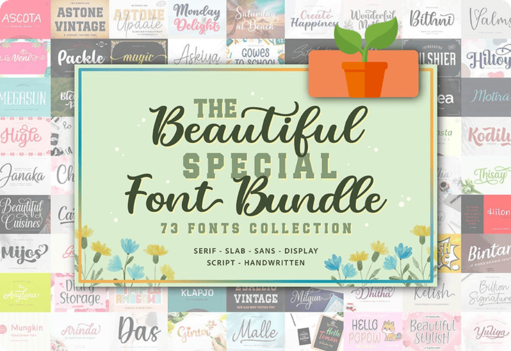 The Beautiful Special Font Bundle Download Sale Giveaway
