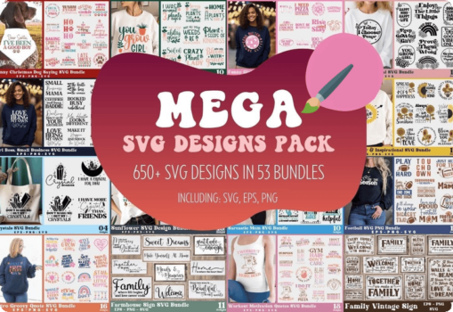 The Mega Designs SVG Bundle Download