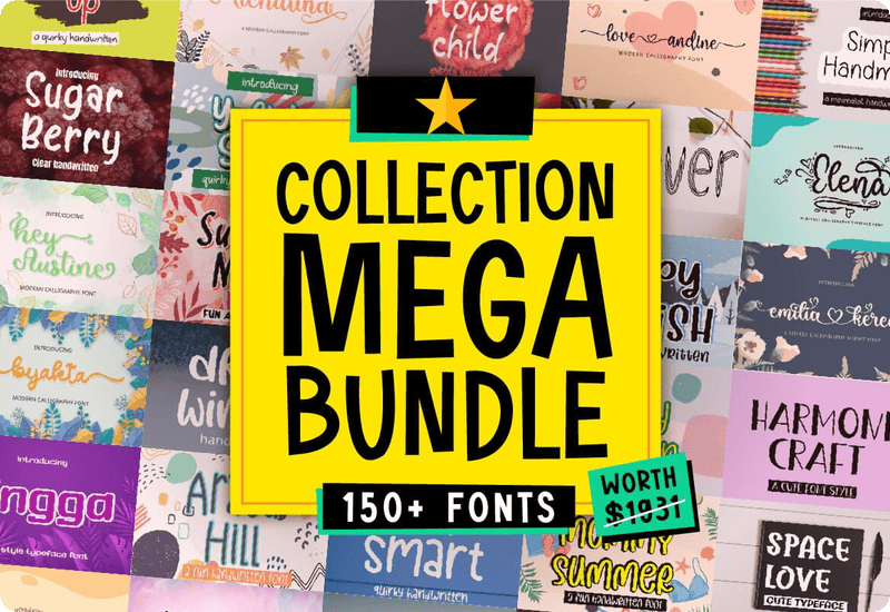 Bargawa1790 Artwork Mega Font Bundle