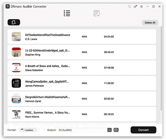 DRmare Audible Converter Downloaded Audiobooks