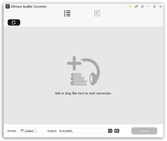 DRmare Audible Converter Interface