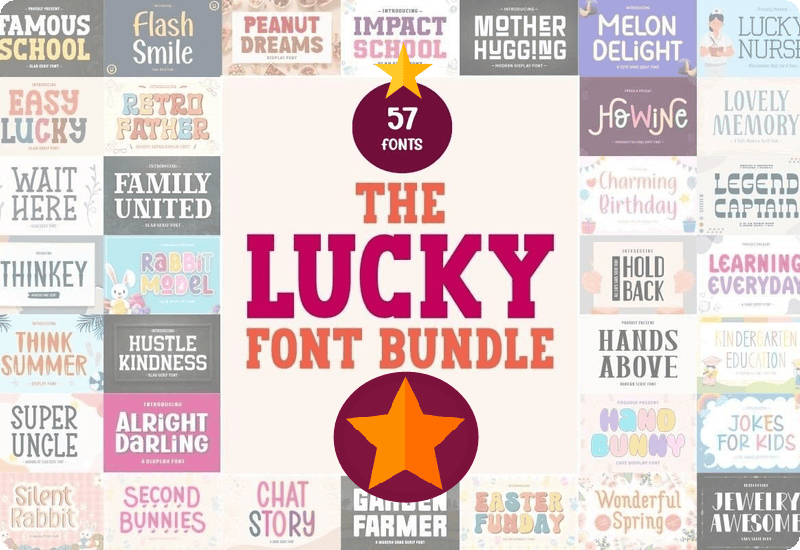 The Lucky Font Bundle Download Sale